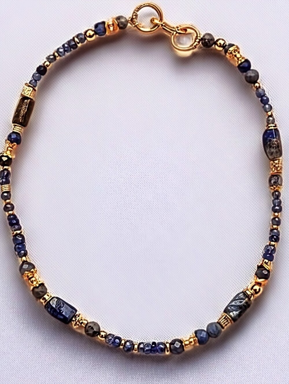 True Tanzanite In Expensive Looking Gold Necklace Or Choker